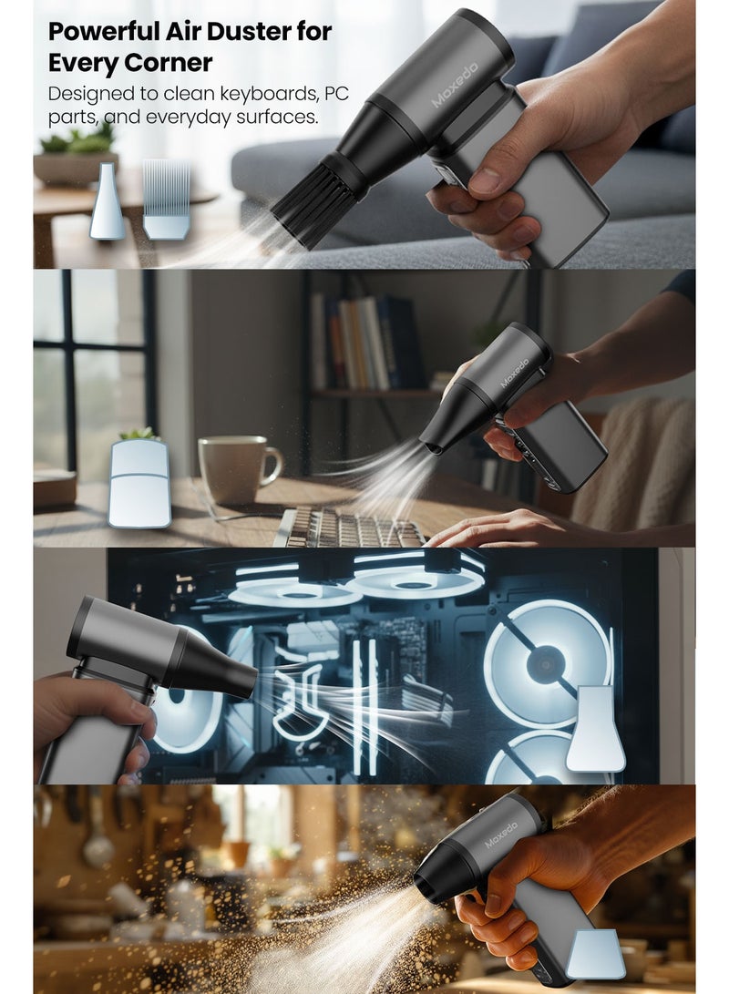 Moxedo Jetmax Mini Turbo Jet Fan Handheld Blower Fan / Air Duster 90W 100K RPM 80G Wind Speed, 5 Adjustable Speed Levels with LED Flash Light - Image 2
